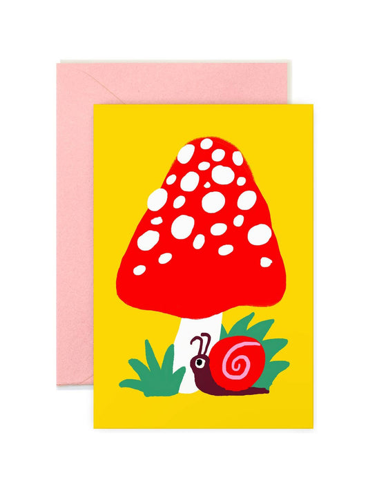 Mushroom & Snail Mini Card