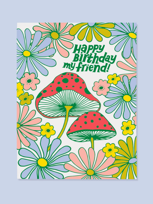 mushroom bday card
