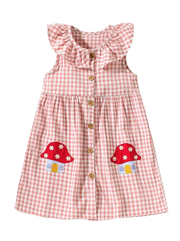 mushroom house gingham dress