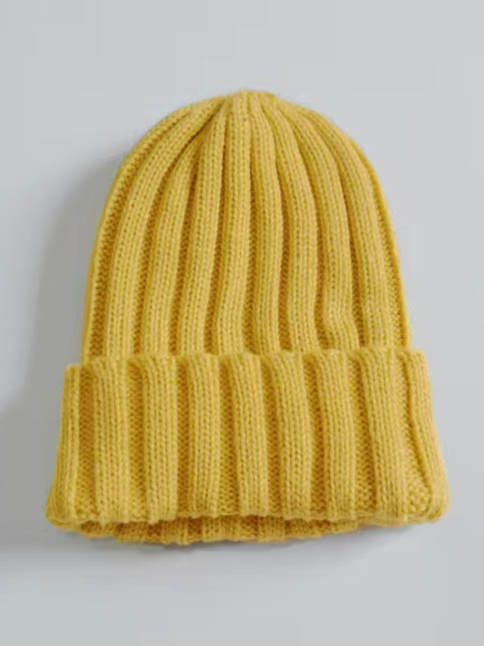 mustard cozy toddler beanie