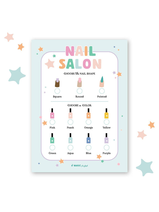 Nail Salon Pretend Play Notepad