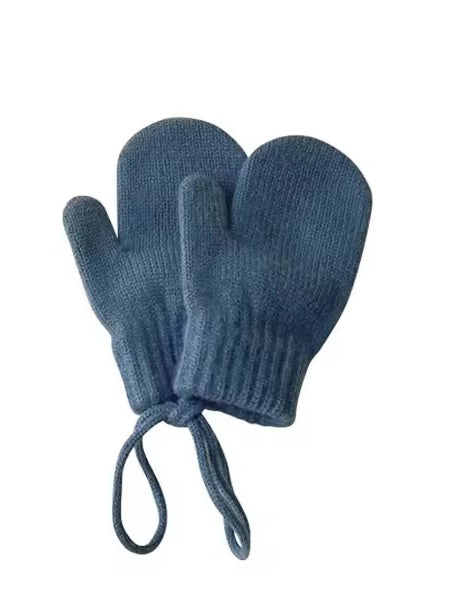 Navy Kids Mittens