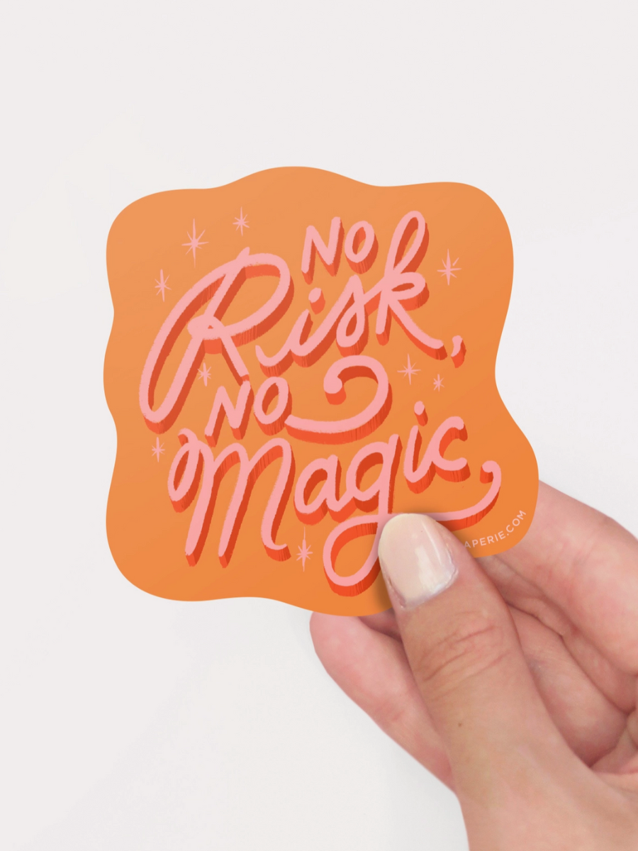 no risk no magic sticker