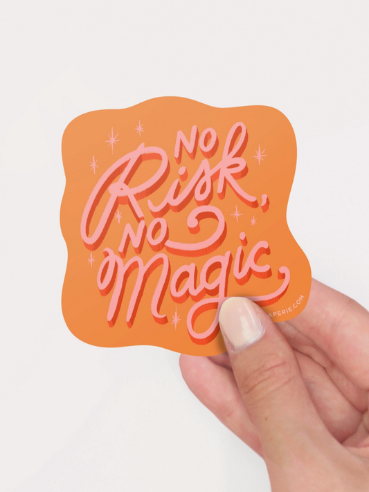 no risk no magic sticker