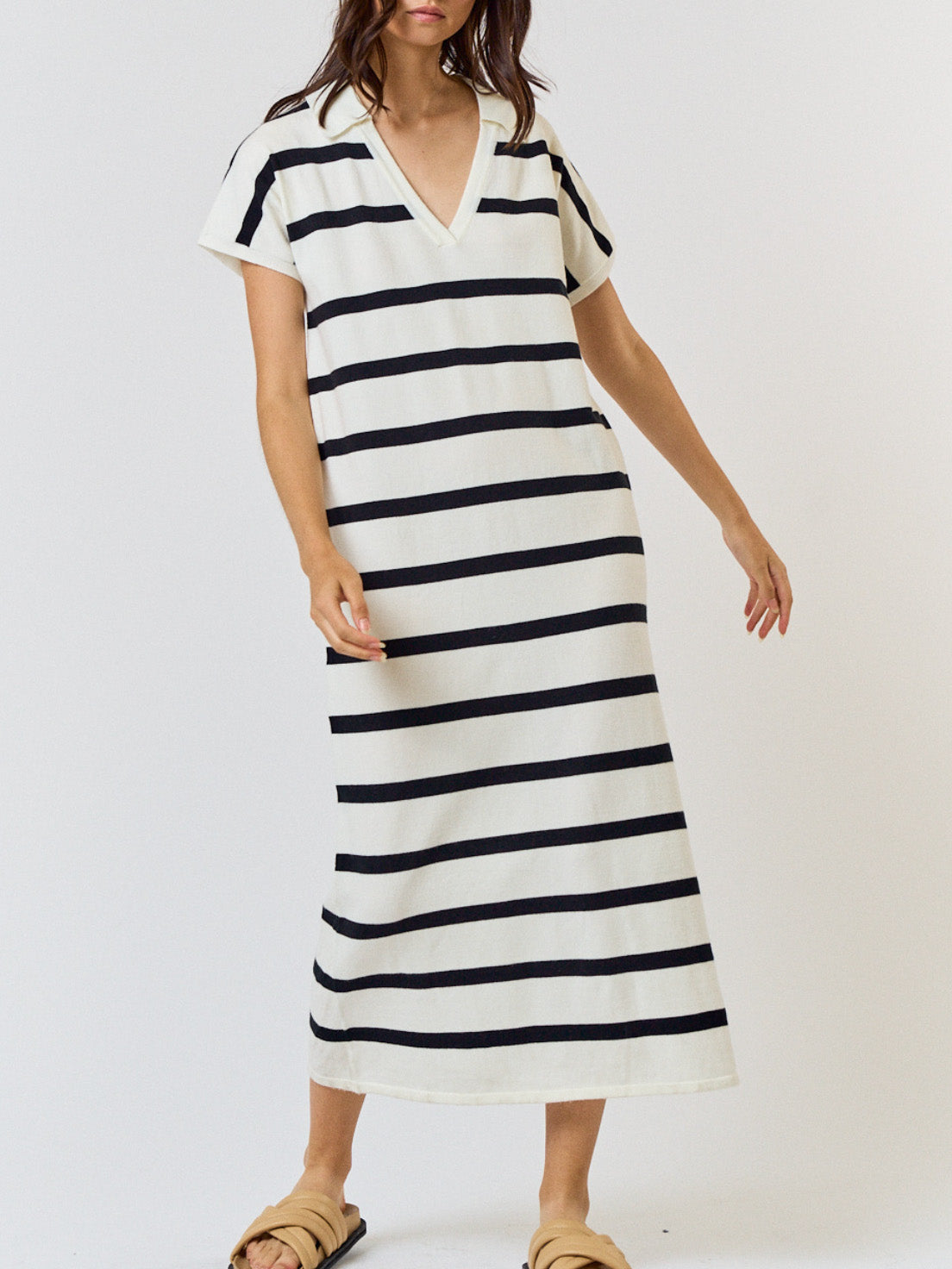 nora striped sweater dress