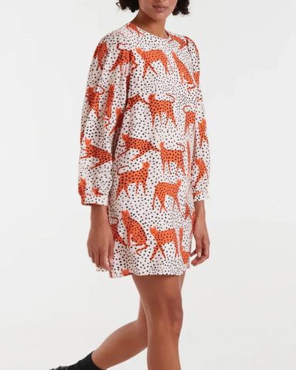 nova leopard mini dress