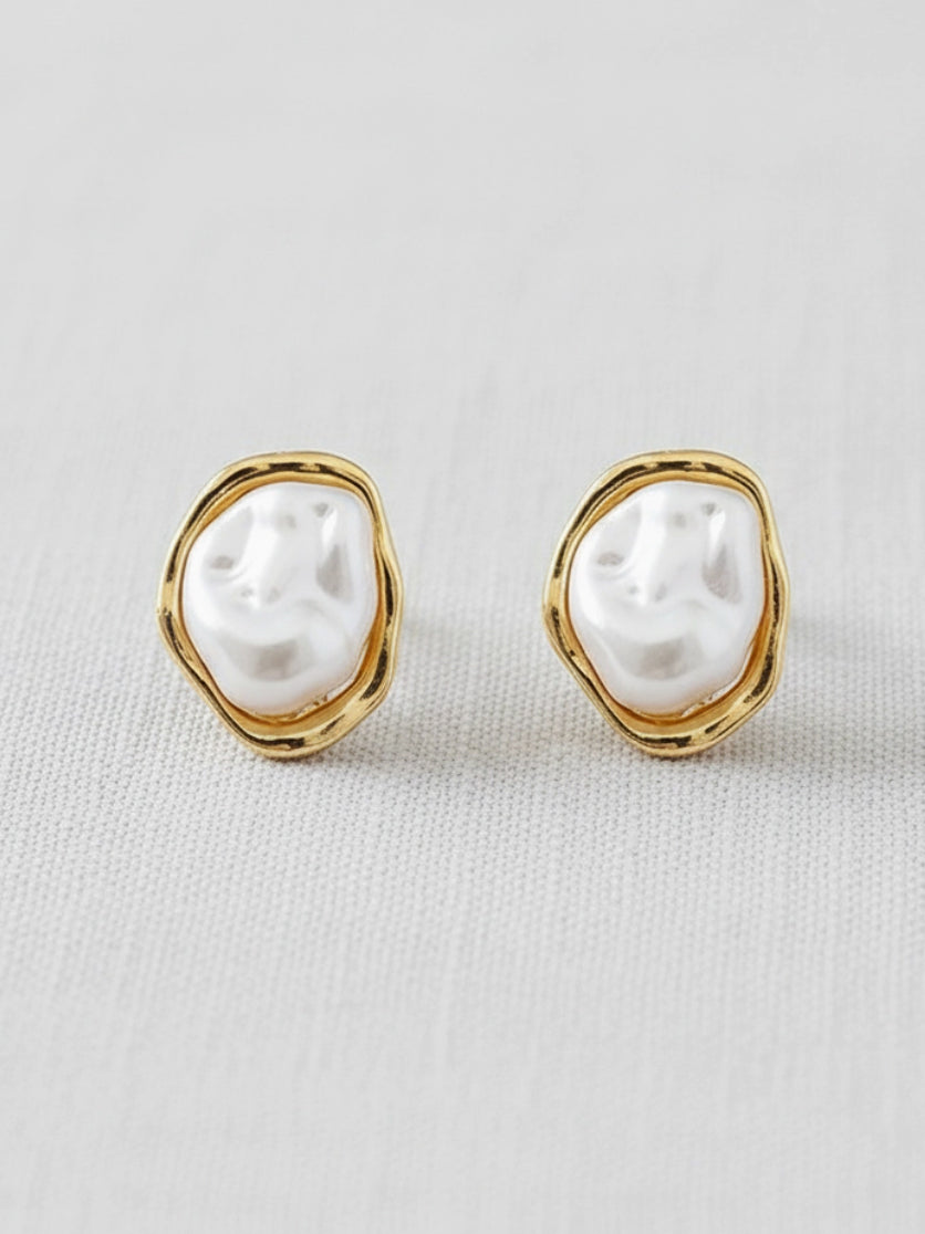 Oddball Pearl Stud Earrings