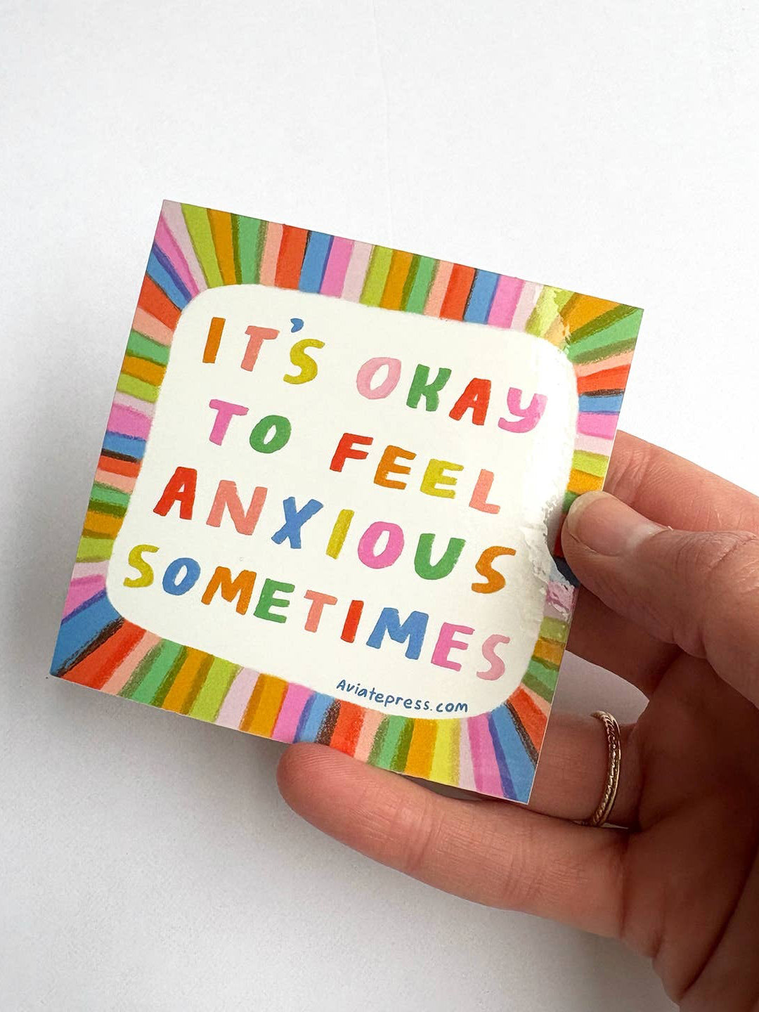 Okay To Feel Anxious Sticker