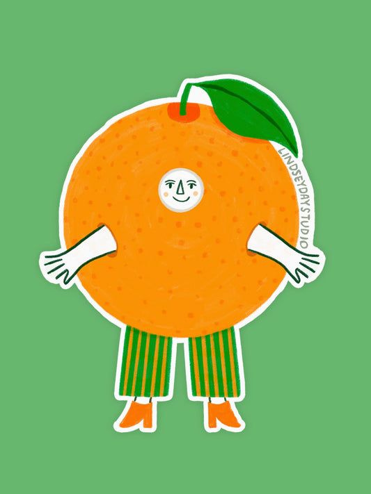 Olivia the Orange Sticker