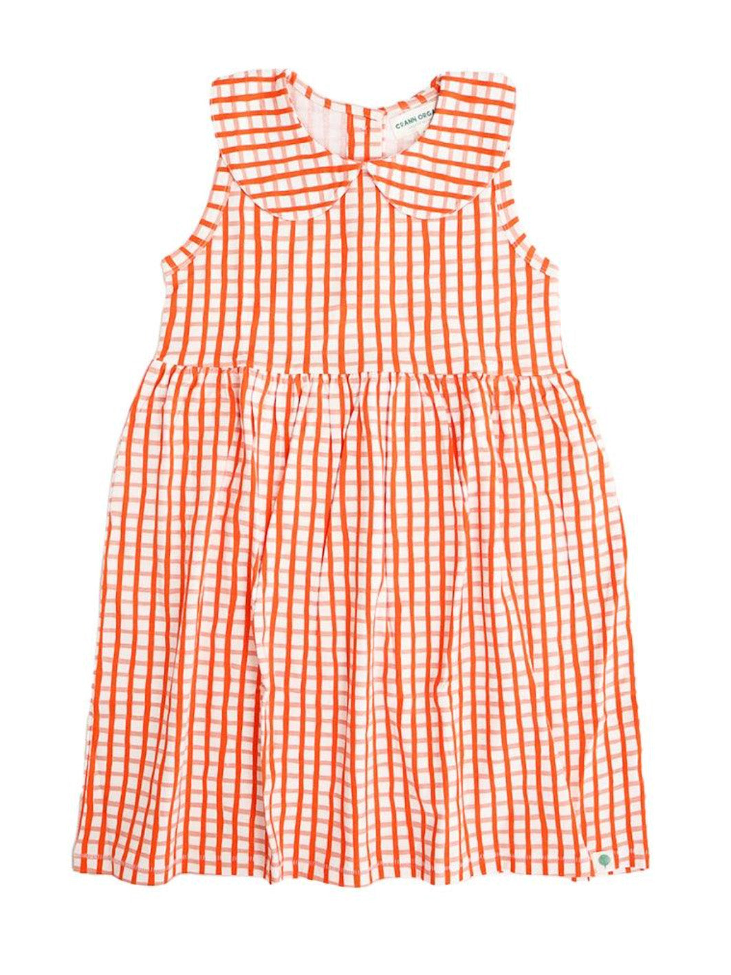 orange gingham katie dress