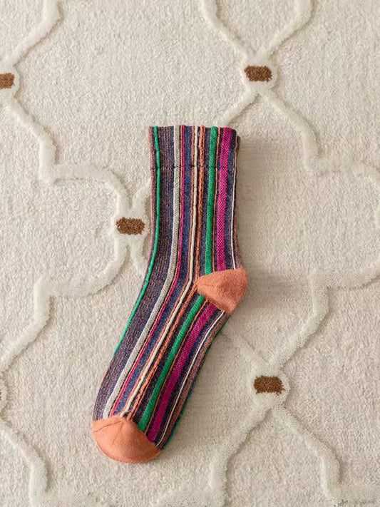 Orange Multi Stripe Socks