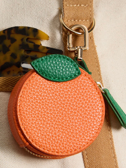Orange Pouch Bag Charm