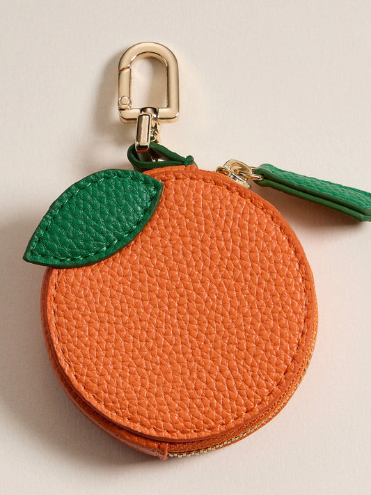 Orange Pouch Bag Charm