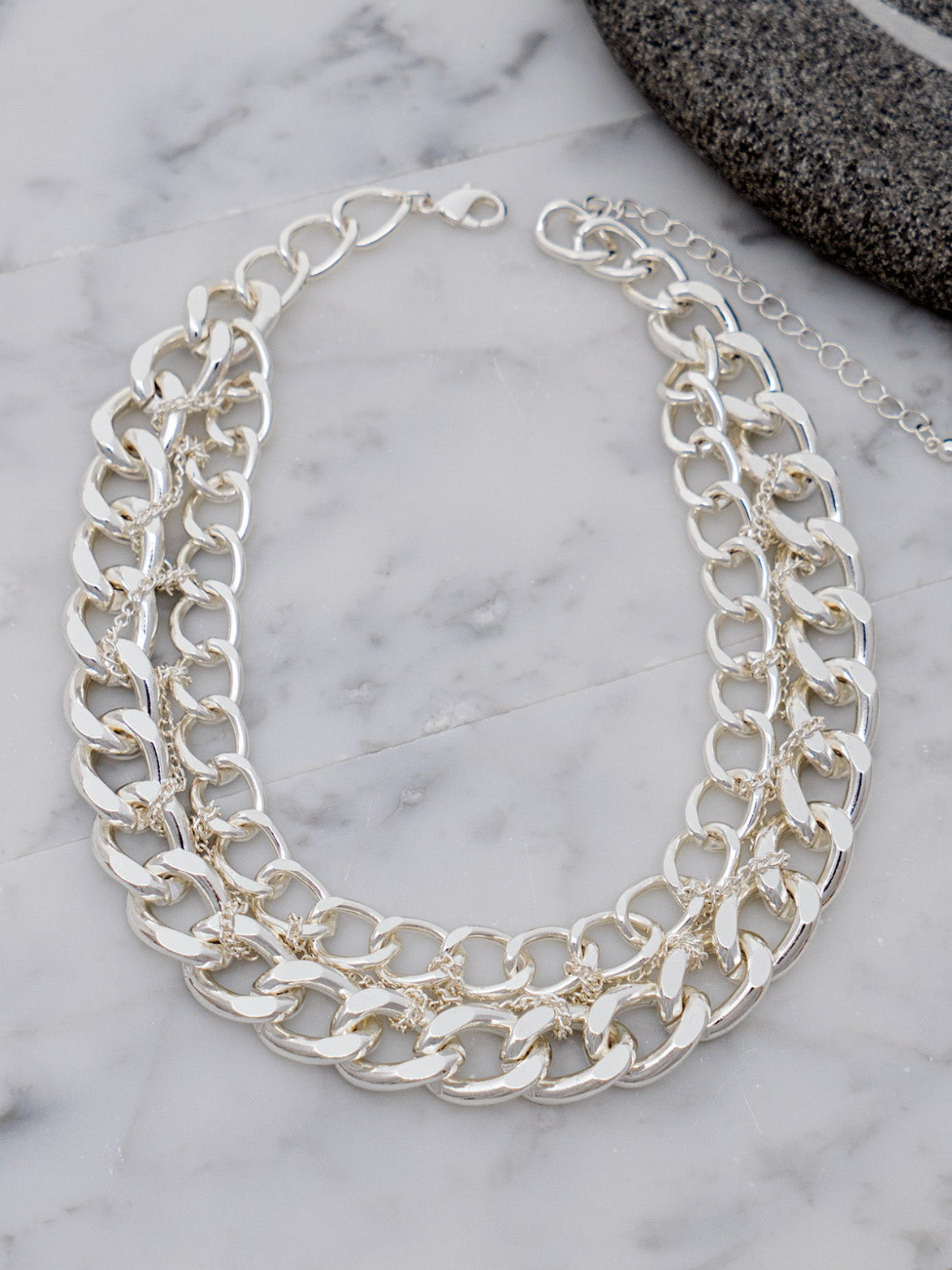 oversized silver chain