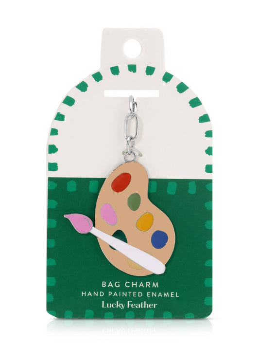 Paint Palette Enamel Bag Charm
