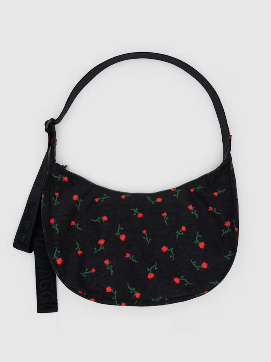 Painted Wildflower Medium Nylon Crescent Bag – Handzy Shop + Studio