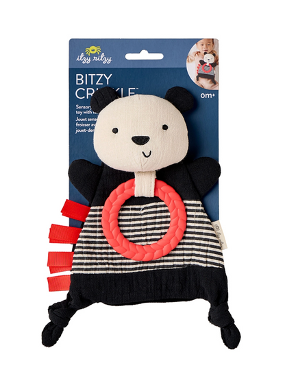 panda sensory crinkle lovey