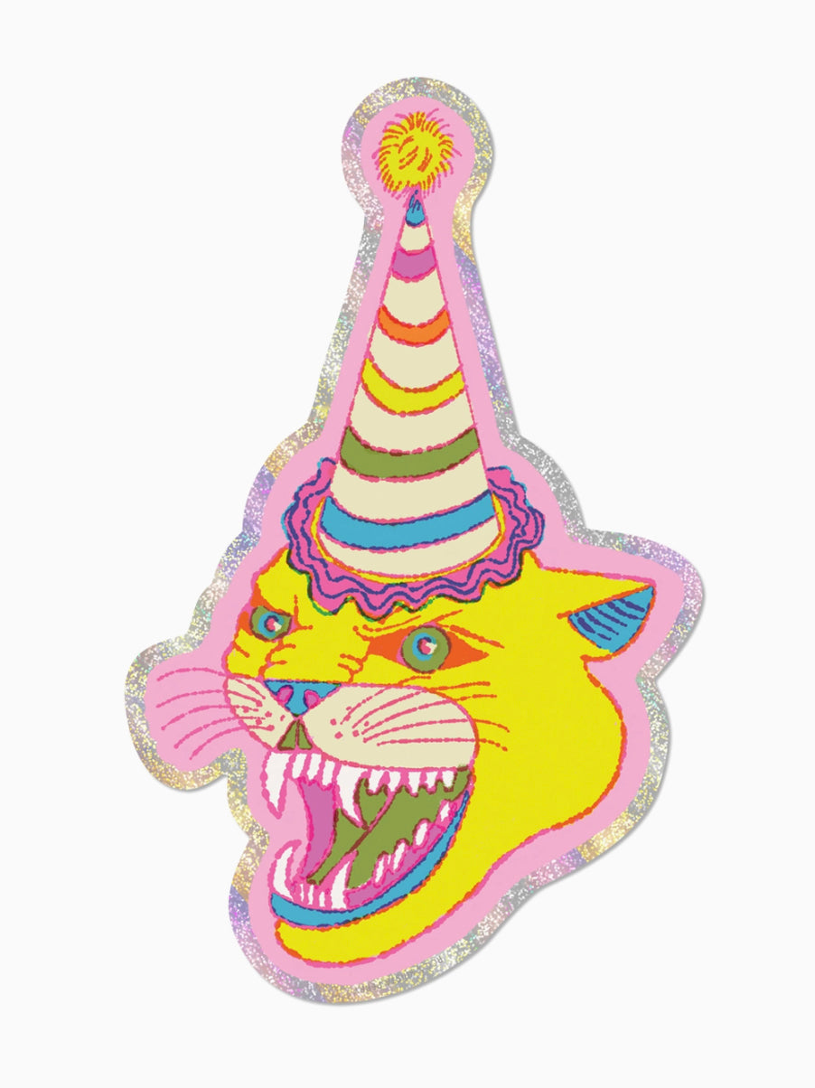 Party Hat Cat Sticker