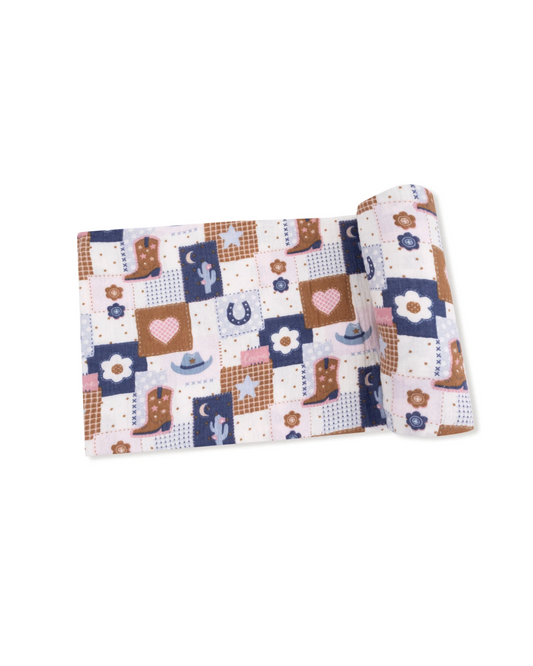 patchwork cowgirl swaddle