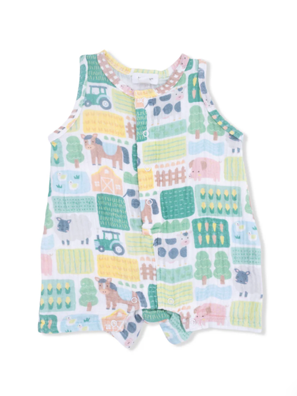 Patchwork Farm Shortie Romper