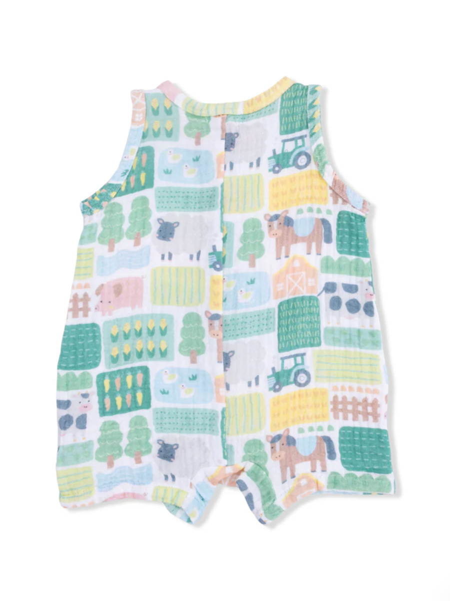 Patchwork Farm Shortie Romper