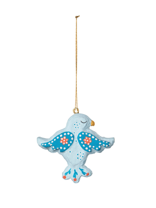 peace paper mache ornament