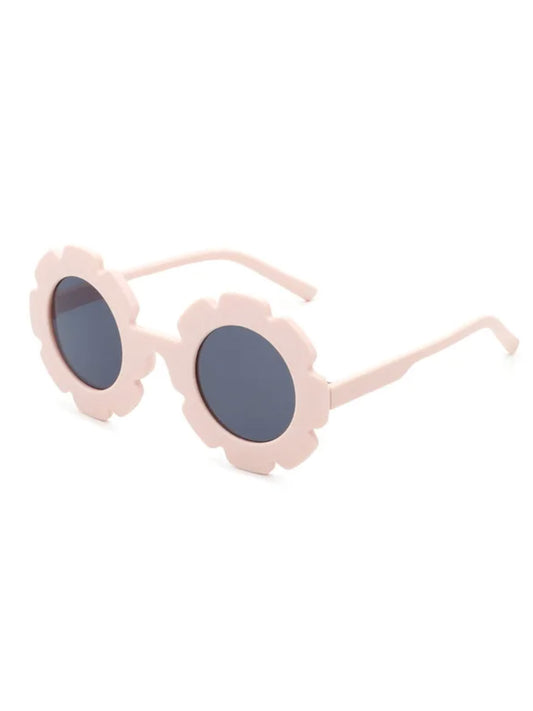 peach flower power toddler sunglasses