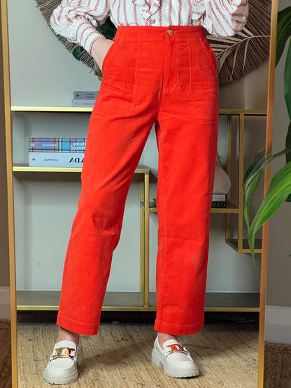 pelly red woven pants