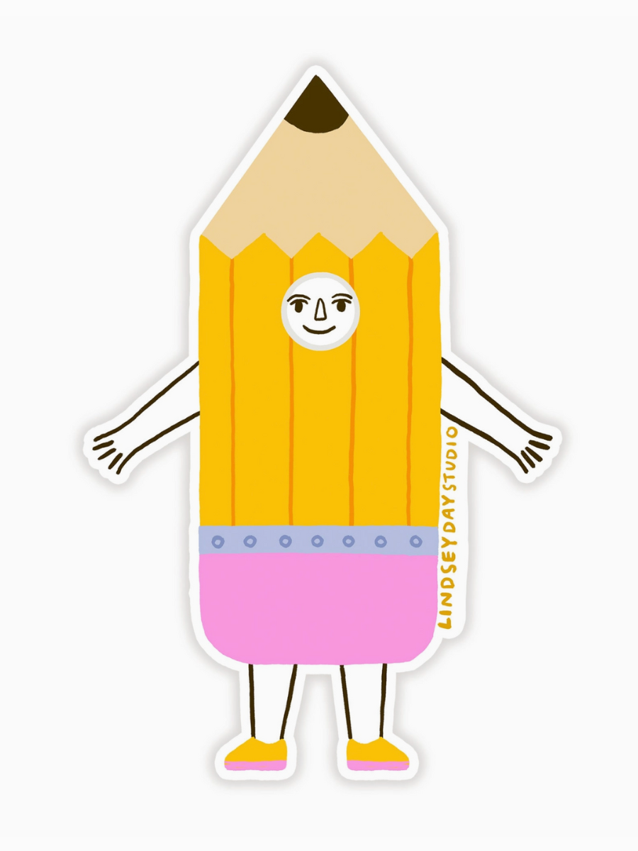 pencil friend sticker