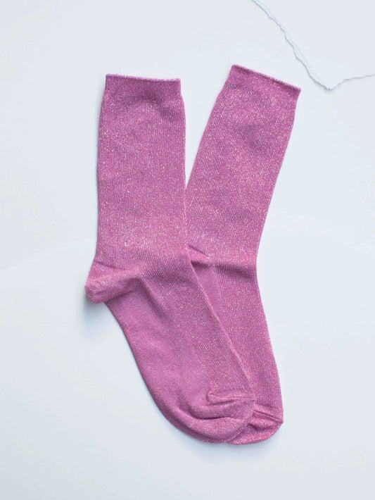 Peony Glitter Socks