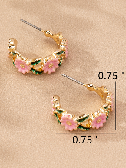 peony mini hoops