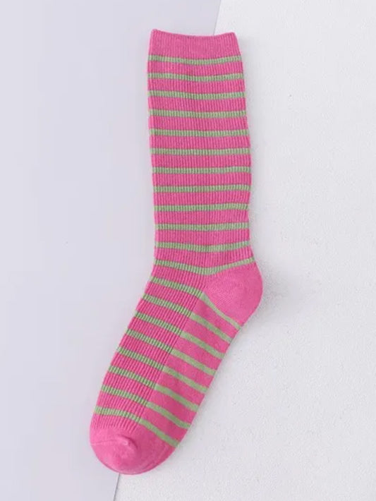 peony striped socks