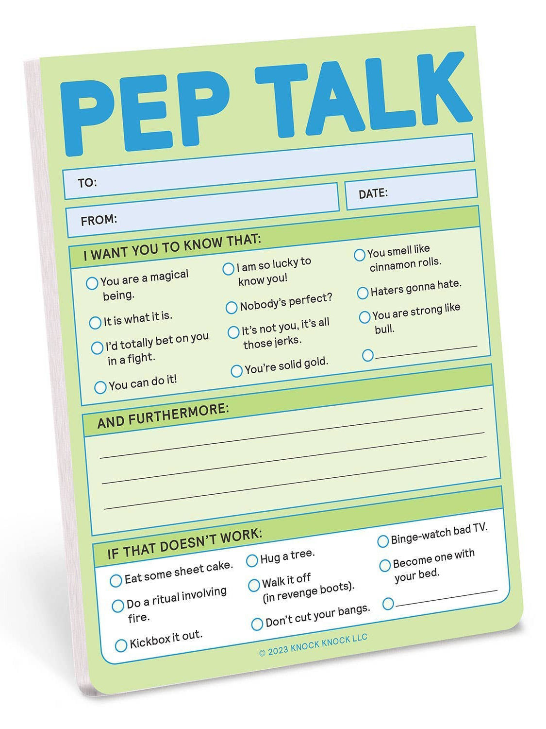 Pep Talk Notepad
