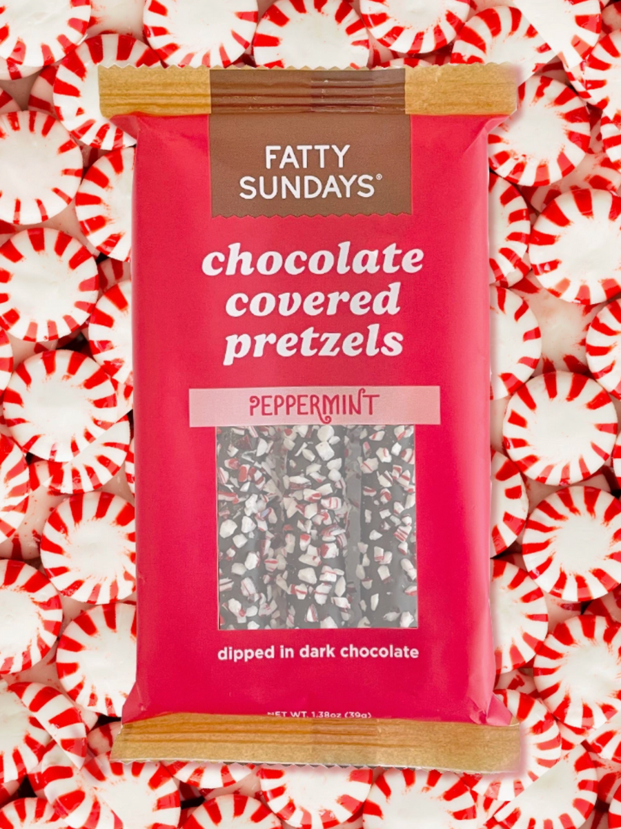 peppermint chocolate covered pretzel snack pack