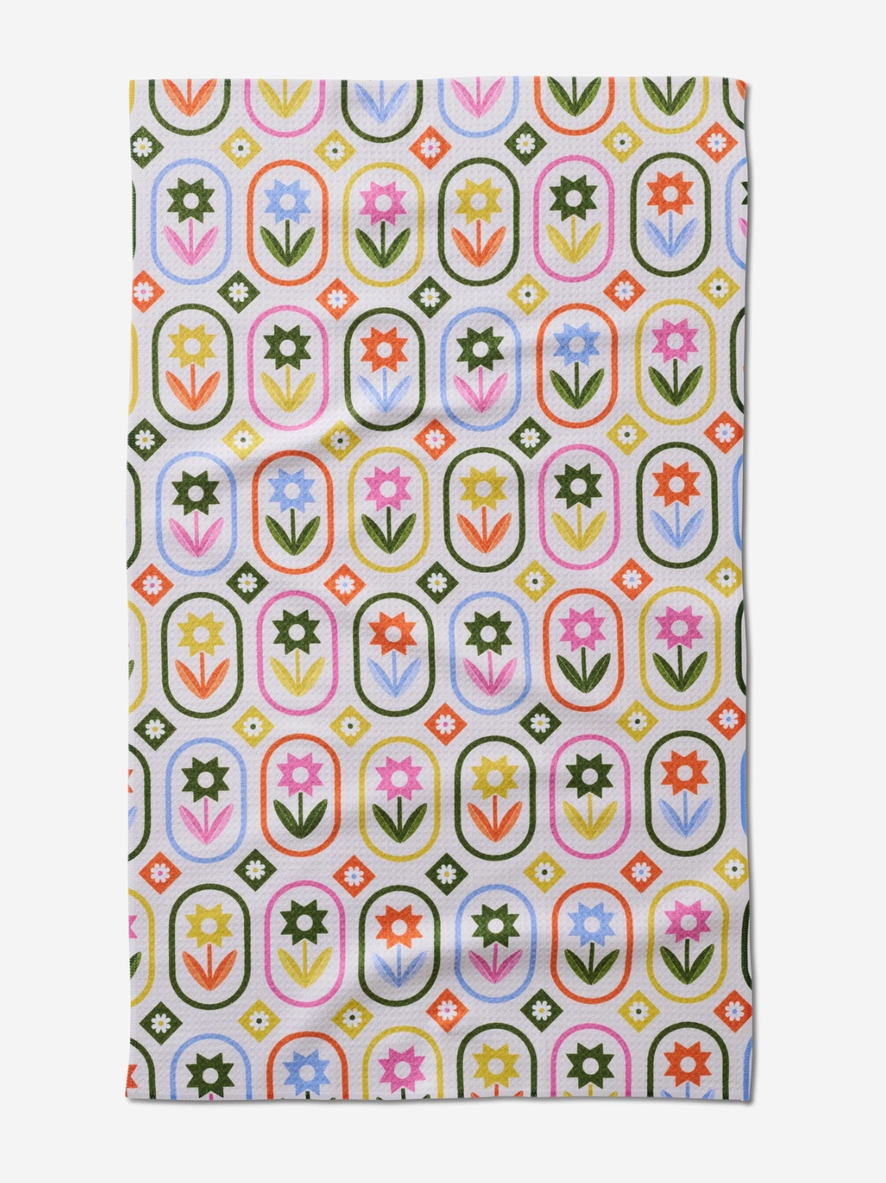 petal patchwork tea towel