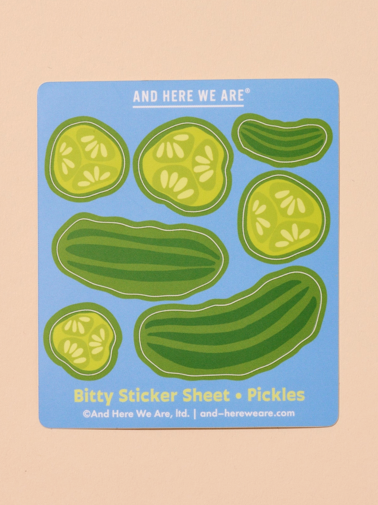 pickles bitty sticker sheet