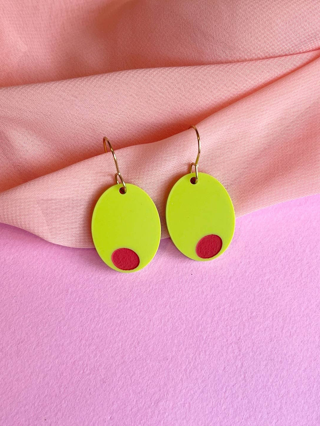 Pimento Olive Earrings