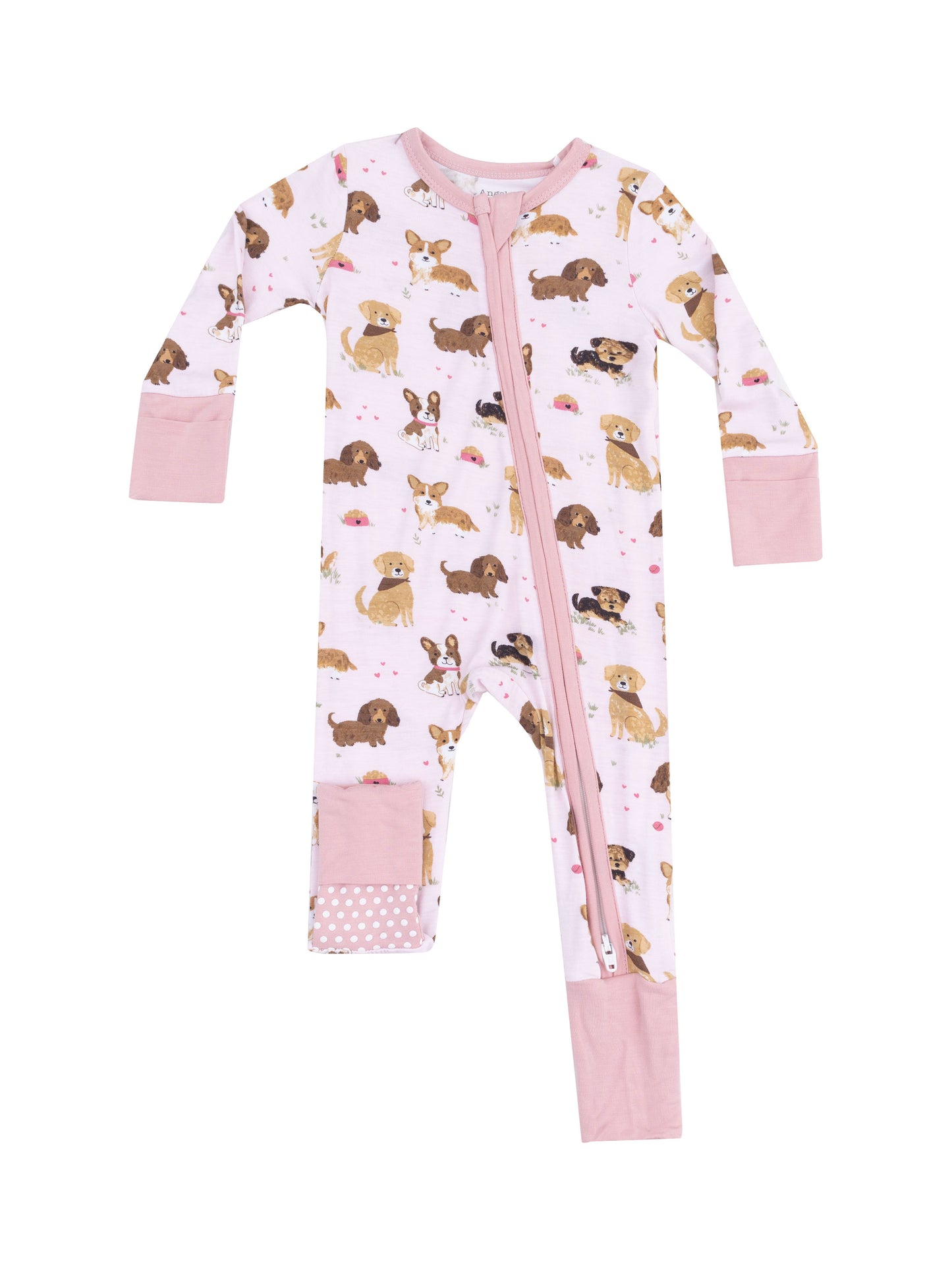 Pink Dog Best Friends Zipper Romper