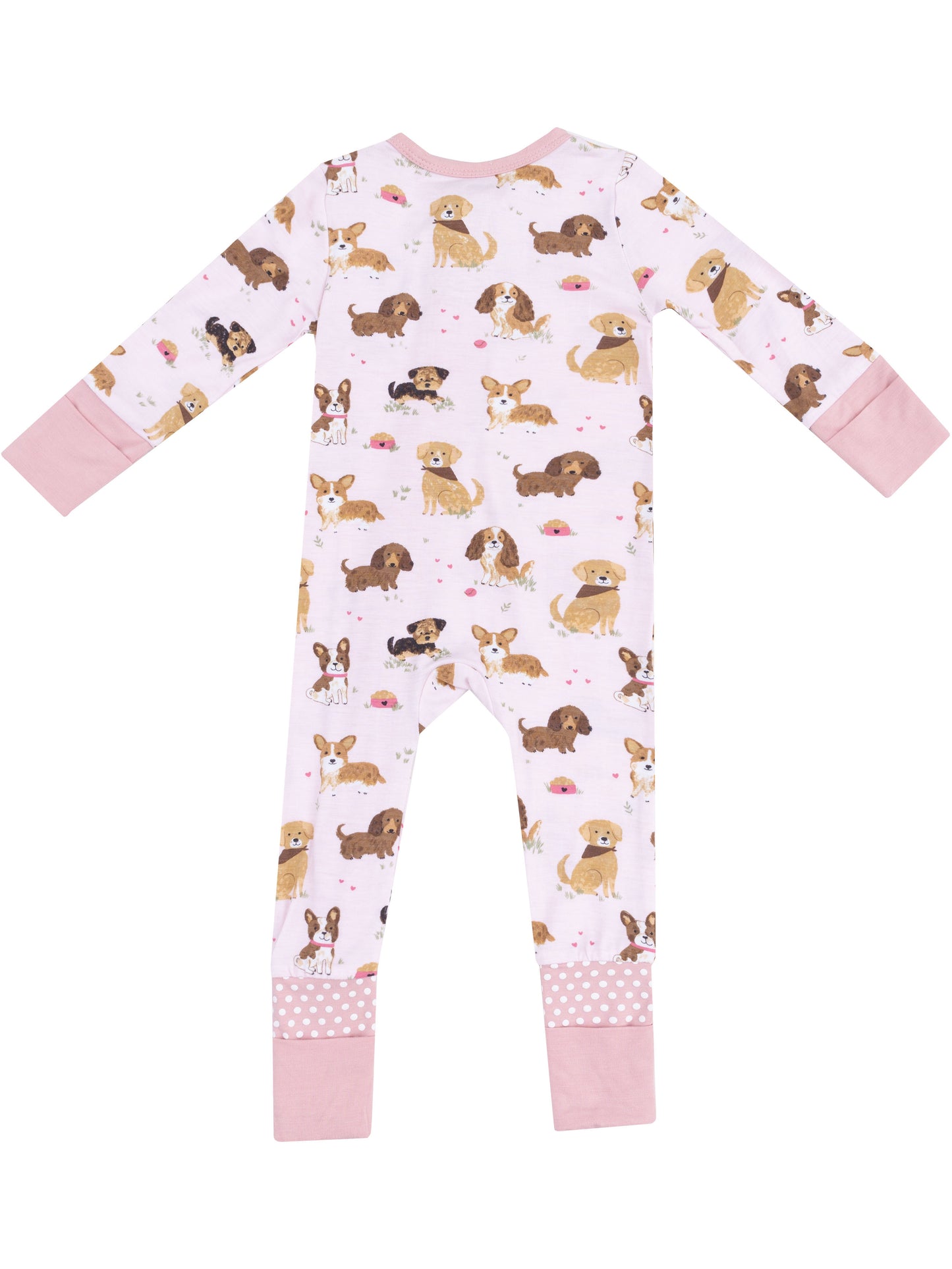 Pink Dog Best Friends Zipper Romper