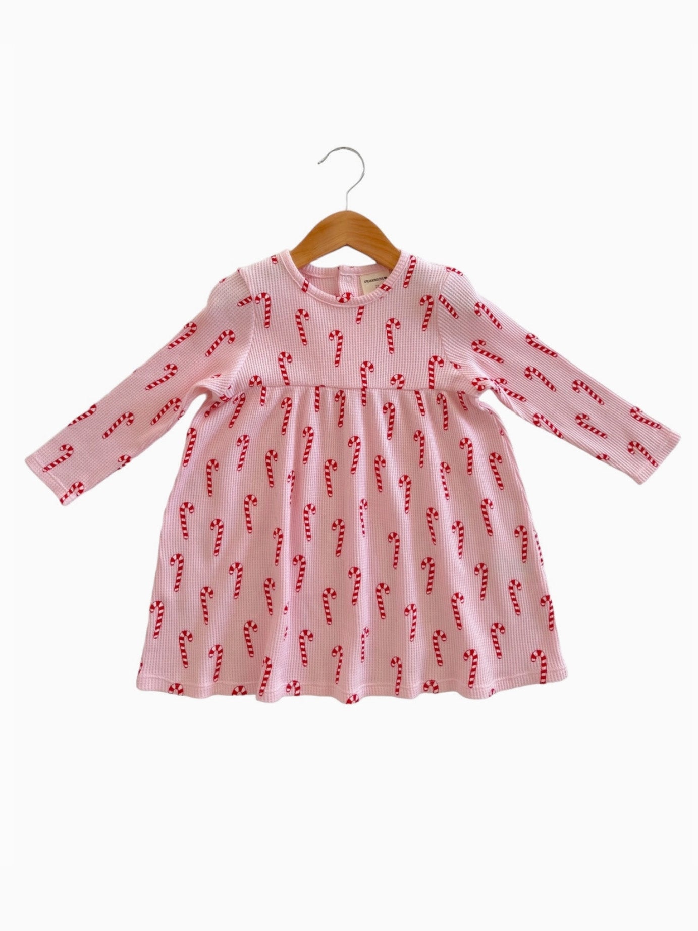 pink candy cane waffle dress