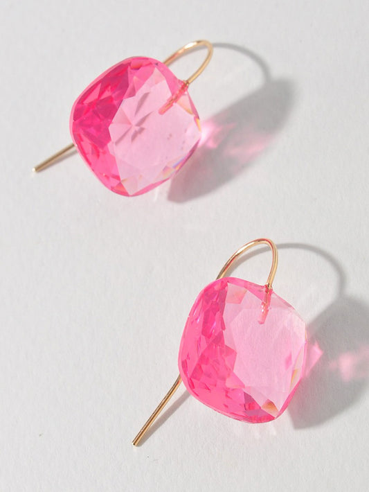 pink cecelia dangly earrings