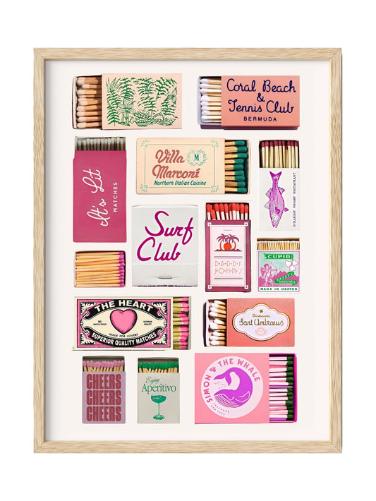 Pink Matches Art Print