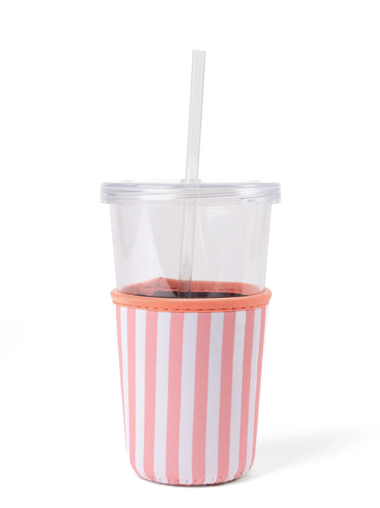 Pink Stripes Drink Sleeve