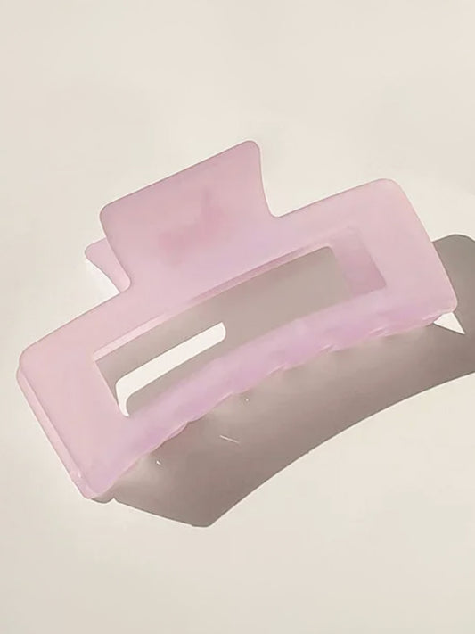 pink transparent hair claw clip