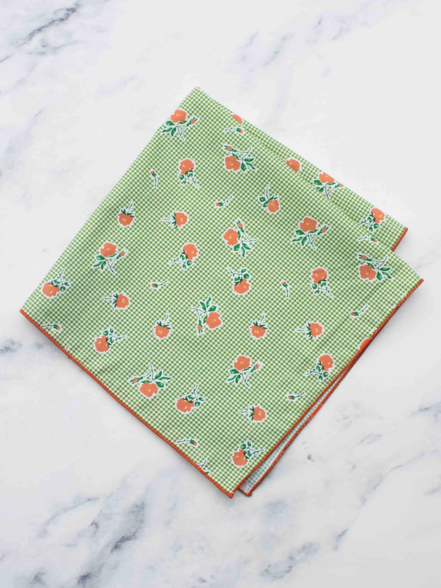 pistachio gingham bandana