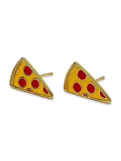 Pizza Enamel Earrings