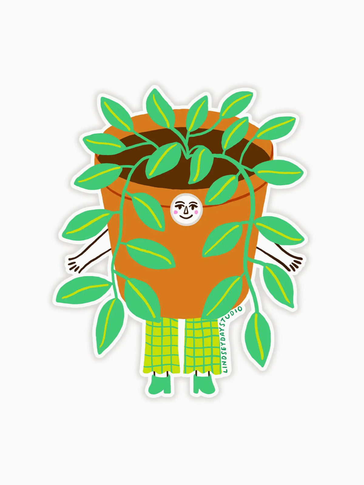 Plant lady sticker