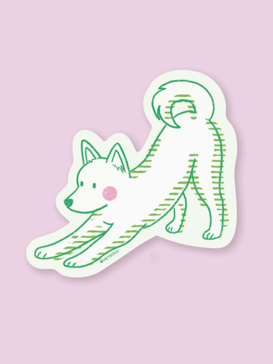 playful pup sticker