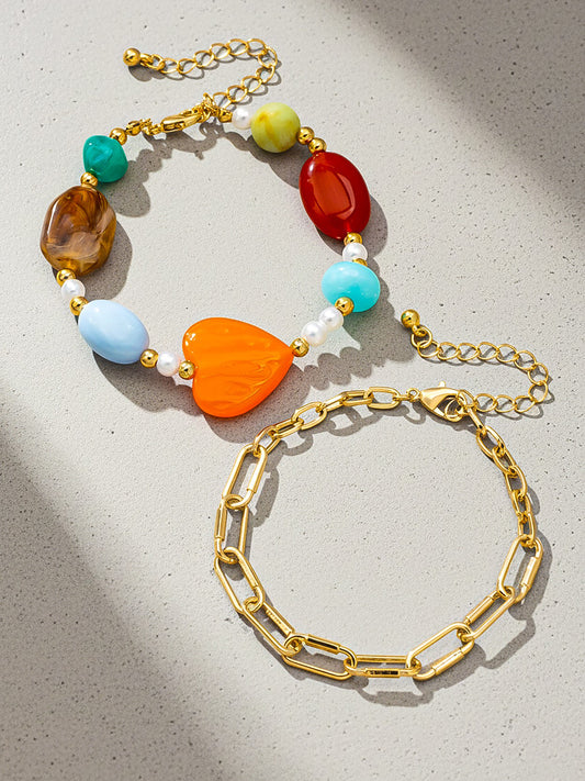 Pop Heart Bead Bracelet