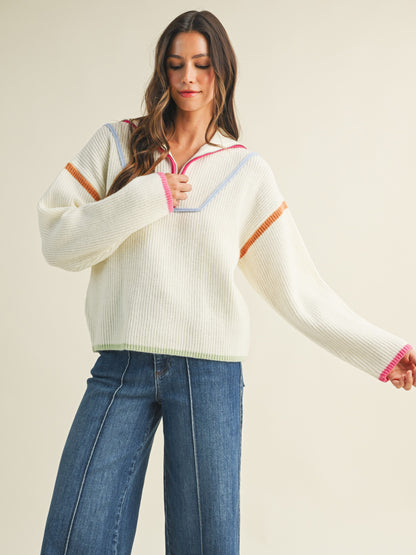 Poppy Quarter-Zip Sweater